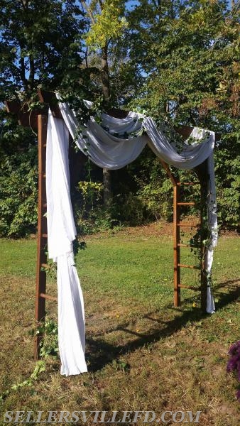 First of two Wedding Arbors available to rent. 